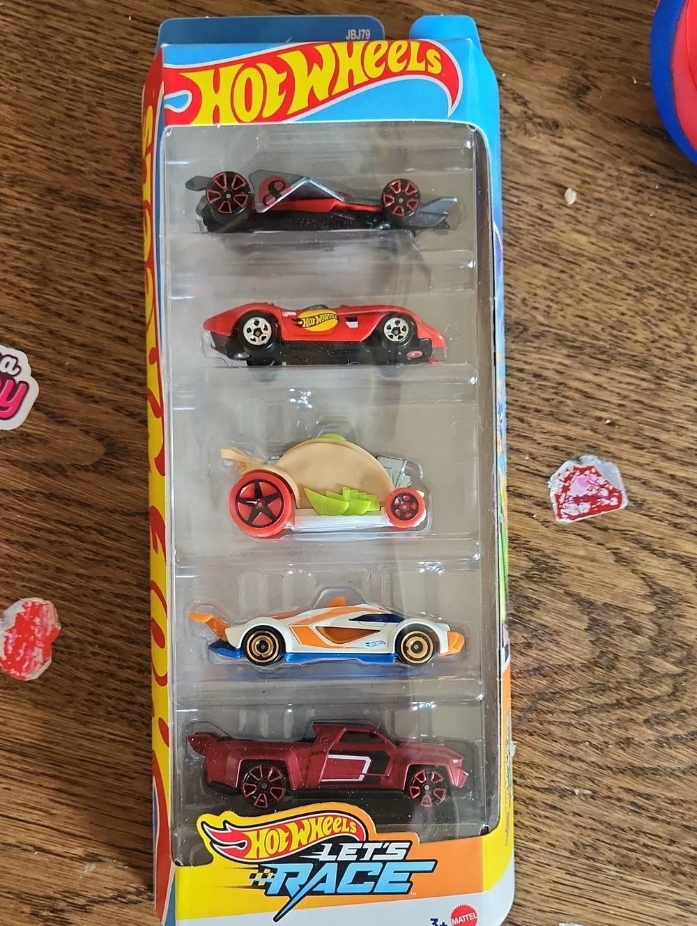 Hot Wheels 5-Pack Kids Toy Cars - Red, Orange, White, Blue, Black